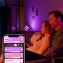 Philips Hue White & Color Ambiance Iris Tischleuchte (570 lm), dimmbare Tischleuchte für das Hue Lichtsystem mit 16 Mio. Farben, smarte Lichtsteuerung über Sprache oder App, schwarz - 4