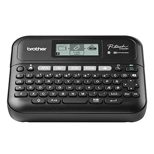 Brother PT-D460BT Versatile Desktop Label Printer | P-Touch Desktop Labeller | QWERTY Keyboard | Highly durable labels up to 18mm wide, UK Plug