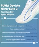 Puma Deviate Nitro™ Elite 3 Scarpe da corsa da uomo, Bianco-blu velocità, 45 EU - 7