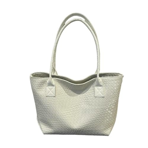 Fryloo Nuova Borsa a Mano di Lusso per Donna, Borsa a Spalla con Grande capacità, Borsa a Mano con Motivo di Coccodrillo, Borsa per Andare a Lavoro Quotidiano di Moda Borsa-Beige