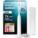 Philips Sonicare 5500 elektrische Zahnbürste, Schallzahnbürste mit 2 Putzmodi, Andruckkontrolle, EasyStart, SmarTimer und BrushPacer, Weiß, Modell HX7110/02 [Neue Technologie] - 1
