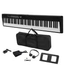 88 Key Folding Piano Keyboard, Semi-Weighted Digital Piano with Bluetooth MIDI, Electric Piano for Beginners, Carrying Case Included - 4