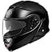 Shoei Black Neotec 2 Plain Motorcycle Flip-Up Helmet - 1