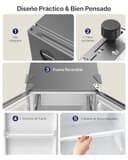 Upstreman 71L Frigorífico Sin Congelador, 1-10°C 7-niveles Regulación de Temperatura, LED-Beleuchtung, 40 dB Silencioso, Energéticamente Eficiente para Dormitorio, Oficina, Cocina, CR71-Gris Oscuro - 7