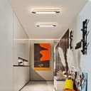 Modern LED Smart Ceiling Light,72cm Flush Mount Ceiling Lamp, (5-40) x2W Dimmable Linear Metal Ceiling Chandelier Light Fittings for Living Room Bedroom Dining Room Office Hallway Closet Aisle - 2