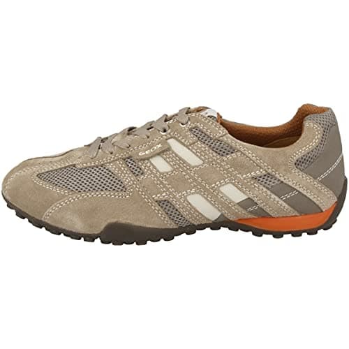 Geox Herren U Snake K Sneaker, Beige Dk Orange, 42 EU