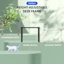 FlexiSpot Höhenverstellbarer Schreibtisch Gestell mit 2 Haken und Höhenmemory-Funktion & LED-Höhenanzeige, Elektrisch höhenverstellbare Tischbeine (Weiß) - 2