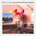 Nanoleaf Shapes Ultra Black Triangle Starter Kit, 9 Smarten Dreieckigen LED Panels RGBW - Modulare WLAN 16 Mio Farben Wandleuchte, Musik & Bildschirm Sync, Funktioniert mit Alexa Google Apple - 4