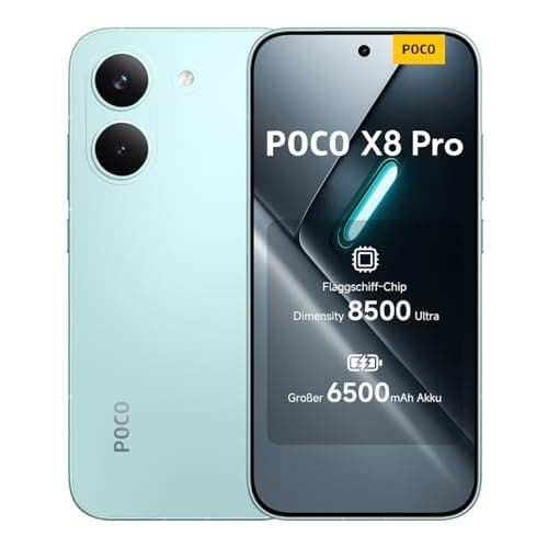 XIAOMI Poco X8 Pro Smartphone 12GB+512GB, Dimensity 8500-Ultra Prozessor, 6500mAh Akku, Ultra-helles AMOLED Display, 50MP Sony IMX882 Hauptkamera mit OIS, Grün, 3 Jahre Garantie
