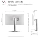 LG 27UQ850V-W - Monitor Ultrafine 4K UHD 27", (3840x2160), Nano IPS, 60Hz, HDR10, 5ms (GtG), DCI-P3, DisplayHDR 400, AMD FreeSync, USB-C, 2xHDMI, Inclinación/Altura/Pivote, Blanco/Plata - 7