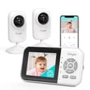 Simyke Smart Baby Monitor mit 2 Kameras und Audio 2.8'' Bildschirm WLAN ON/Off Switch Vision 2-Wege-Gespräch, 1200ft Lange Reichweite Fütterung Uhr Temperatur-Erkennung, tragbare drahtlose Baby Cam - 1