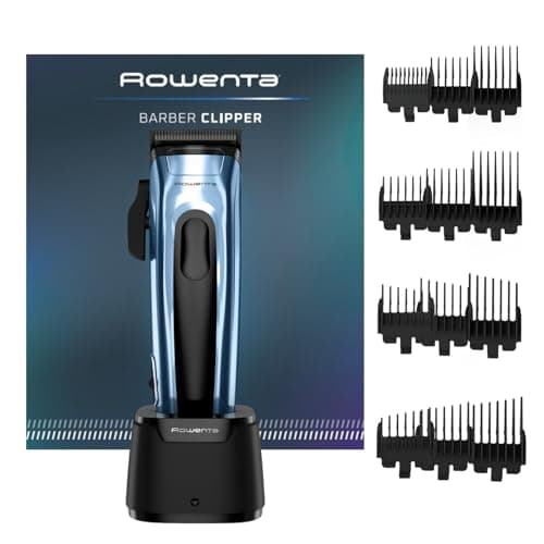 Rowenta Barber Experience, cortapelos para hombre, cuchilla XL, revestimiento de carbono tipo diamante (DLC), autoafilado, TN1551E0