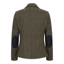 TruClothing - Chaqueta de campo para mujer, bléiser de mezcla de lana con patrón de espiguilla a cuadros, corte ajustado, verde oliva, 46 - 7