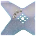 vhbw Ersatz-Messer (4-Stern) kompatibel mit Ambrogio 4.0 Elite, L25, 4.0 Basic, Deluxe, Evolution Rasenmäher - Ersatzklinge Grau, Stahl - 7