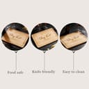 Personalised Chopping Board | Cheese Board | Oak Wooden Cutting Board - Wedding Gift Laser Engraved Housewarming Gift Anniversary Mothers Day Gift for Couples & Families(5- Initial Design) - 3