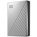WD 4TB My Passport Ultra for Mac, Disco Duro Externo Portátil, USB-C, USB 3.2 Gen 1/USB 3.0, Copia de seguridad y protección con contraseña, Formateado para MacOS, Plata - 1