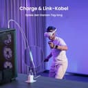 KIWI design Link-Kabel mit Ladefunktion 5M Kompatibel mit Meta Quest 3s Quest 3 Quest 2/Pro/Pico 4 und PC/SteamVR, USB 3.0 zu USB C mit 5 Gbps High-Speed für Erweitertes Gameplay - 2