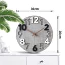 Stellarize Wanduhr Ohne Tickgeräusche Modern Holz 3D Küchenuhr für Wohnzimmer Kinderzimmer Büro (30 cm) - 7