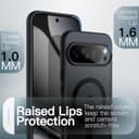 JETech Cover Magnetica per Google Pixel 10/10 Pro 2025, Compatibile con MagSafe ed Caricatore Pixelsnap, Traslucida Opaco Retro Antiurto Cellulare Custodia (Nero Ossidiana) - 6