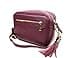 Bella Women's Italian Leather Crossbody Bag (Berry) - 1