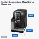 De'Longhi Dinamica Plus ECAM382.70.B, Kaffeevollautomat für Kaffeebohnen, Cappuccino-Maschine mit LatteCrema Hot, Espresso-Maschine mit 18 Rezepten, 3,5-Zoll TFT-Display, 1450W, Schwarz - 7