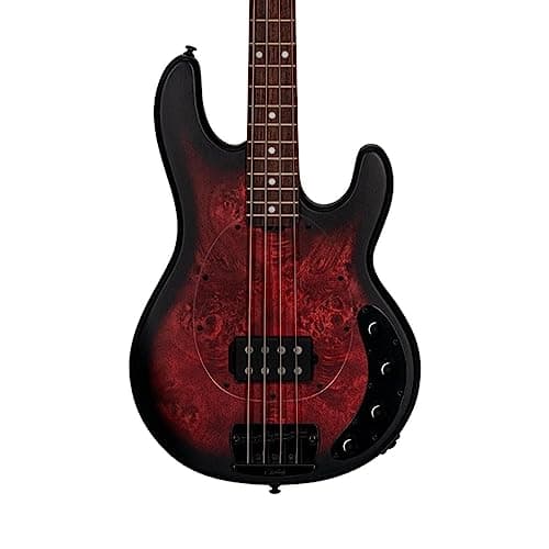 Sterling by Music Man Basso a 4 corde, destro, scuro Scarlet Burst Satin (RAY34PB-DSBS-R2)