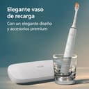 Philips Sonicare DiamondClean Smart 9400, cepillo dental eléctrico, con aplicación, sensor de presión, detección de cabezal de cepillado, blanco, modelo HX9917/88, Blanco, 2 Cabezales - 9