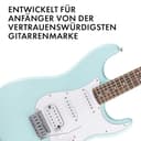 Squier by Fender Debut Collection HSS Stratocaster E-Gitarre, Laurel Griffbrett, Weißes Schlagbrett, Daphne Blue - 4