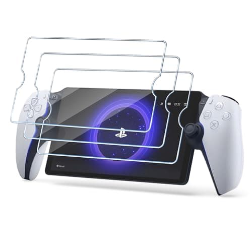 HidWee Protector Pantalla Compatible con Sony PS5 PlayStation Portal Cristal Templado, 3 Piezas HD Protector de Pantalla, Sin Burbujas, Anti-Arañazos, Antihuellas, 9H Dureza Vidrio Templado