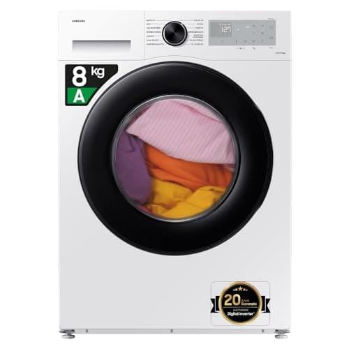 Samsung Lavatrice Crystal Clean WW80CGC04DAHET, Libera installazione, 8 Kg, 1400 RPM, Wifi, Ecobubble, Vapore Igienizzante, Carica Frontale, 60l x 85h x 60p cm