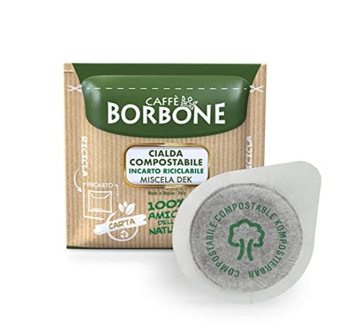 Caffè Borbone Compostable Pads, Decaffeinated Coffee Blend - 50 Pods - ESE System