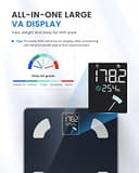 RENPHO Scale for Body Weight and BMI, Large VA Screen Body Fat Scale, Accurate Weighing Scale Digital Bathroom Bluetooth Scale, 13 Body Composition Analyzer with Smart App for Fitness Track, Elis 1 - 2