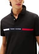 Tommy Hilfiger Uomo Maglietta Polo Maniche Corte Chest Insert Regular Fit, Nero (Black), L - 3