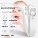 Berrcom Fieberthermometer Kontaktlos Stirn-und Ohrthermometer Digitales Medizinisches Thermometer Infrarot Stirnthermometer für Baby, Erwachsen mit Fieberalarm, Sofort Ablesung, °C/°F Schalter - 3