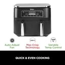 Ninja Foodi Dual Zone Digital Air Fryer, 2 Drawers, 7.6L, 6-in-1, Uses No Oil, Air Fry, Max Crisp, Roast, Bake, Reheat, Dehydrate, Cooks 4-6 Portions, Non-Stick, Dishwasher Safe Baskets, Black AF300UK - 11
