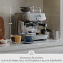 Sage - The Barista Pro - Macchina Caffè in Grani con Macinacaffè a 30 Impostazioni, Pompa a 15 Bar, Riscaldamento ThermoJet in 3 Secondi e Schiumatura Manuale del Latte - Acciaio Inox Spazzolato - 6