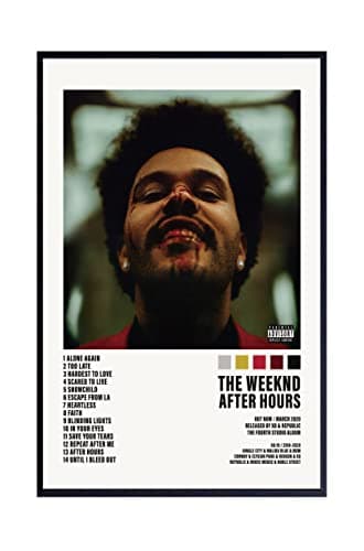Theissen The Weeknd After Hours Poster Album cover poster - Matte poster da parete Frameless Gift 11 x 17 inch(28cm x 43cm)