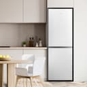 Hisense RB327N4BWE 55cm Freestanding 50/50 Fridge Freezer - 256 litre capacity - Total No Frost -LED Light - Reversible door - Silver - E Rated, H182.4 x W55 x D56.2 (cm) - 11