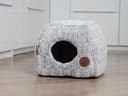 Petface Plush 2 in 1 Cat Cave, Luxury Bamboo Igloo Cat Bed, 35H x 35W x 35L cm - 3