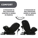 Chicco Unico Evo I-Size, Seggiolino Auto 0-36 Kg, omologato ECE R129/03, Isofix Girevole A 360° E Reclinabile, Gruppo 0+/1/2/3 Da 0 A 12 Anni - 11
