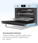 Smeg, Forno Combinato a Vapore da Appoggio COF01PBEU, 10 Funzioni di Cottura, 33 Ricette Automatiche, Serbataio Estraibile, Cottura a Vapore, Funzione Decalcificazione, Potenza 1800W, Azzurro Pastello - 4