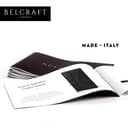 BELCRAFT Venezia Romantica A5 mittelgroßes Notizbuch aus Leder, Handgearbeitet in klassischem Italienischem Stil, Geschenkschachtel inklusive, Tagebuch, Lederbuch A5 (15x21 cm) Schwarz - 5