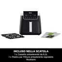Ninja Friggitrice ad Aria MAX, 6.2L Digitale, 5 in 1, Antiaderente, Cottura Senza Olio, per Arrostire, Cuocere al Forno, Formato Famiglia, Cestello e Piastra Lavabili in Lavastoviglie, Grigio AF180EU - 2