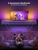 Govee RGBIC LED Lightbar, TV Hintergrundbeleuchtung für 45-70 Zoll, LED TV Backlights Funktioniert mit Alexa, Steuerbar über App für Gaming Deko, 3 Platzierungsoptionen, Schwarz, 38x3x4cm (LxWxH) - 5