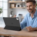 ProCase Hülle für iPad Pro 13 Zoll M5/M4 (2025/2024), Dreifache Schutzhülle Case für 13" iPad Pro M5 2025/ M4 2024, Dünn Leicht Smart Cover mit Translucent Frosted Rückhülle -Schwarz - 3