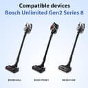 2 Pack Ersatzfilter mit für Bosch Akku-Staubsauger Unlimited Gen2 Serie 8 BKS8214W/BSS825ALL/BSS81POW1/BBS8214PET,Part # 12036642,12023349 - 3