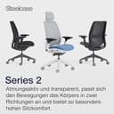 Steelcase Series 2 Ergonomischer Bürostuhl mit LiveBack Lumbalstütze, 4D-Armlehnen, anpassbarer Kopfstütze Onyx Schwarz, 72 x 64 x 127 - 4