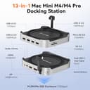 TobenONE Mac mini M4 Dock with 8TB M.2 NVMe SSD Enclosure, Mac mini M4 Hub & Stand for Mac mini M4 Pro, 4K@144Hz DP, 4K@60Hz HDMI, 5 USB (Max 10Gbps), SD/Micro SD, 3.5mm Audio, One-Touch Power Button - 2