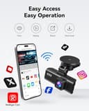 REDTIGER Dash Cam 4K/2.5K Anteriore e Posteriore, Dashcam STARVIS 2, Schermo IPS da 3,18 Pollici, Scheda da 128 GB Inclusa,WiFi 5,8 GHz,GPS,WDR Grandangolare a 170,Supporta Fino a 256 GB(F7NP) - 5