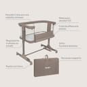 lionelo PARI Culla Co Sleeping Fianco Letto 3 in 1, Regolabile in Altezza 6 Livelli, Materasso T25 2 cm, Ruote con Blocco e Dondolo, Gambe Regolabili per Letto Continentale, Rivestimento Lavabile - 9